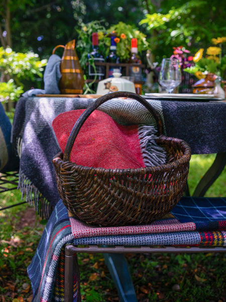 Shop the Vintage 1920s Hand Woven Willow Gathering Basket at