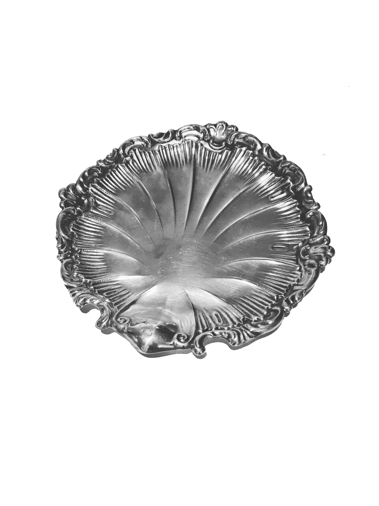 1930s English Silver Plate Shell Plate Weston Table