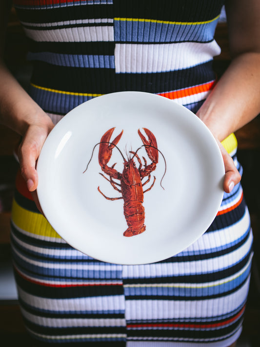 1960s Bavarian Lobster Plate Set Weston Table