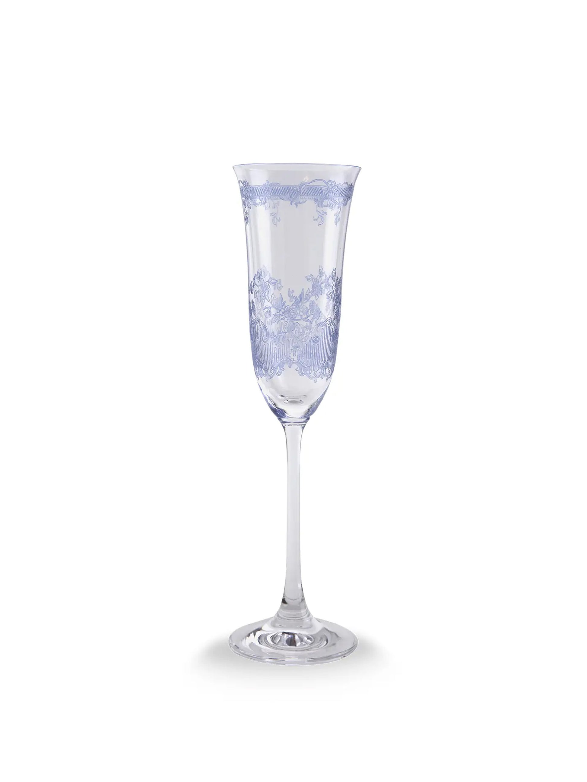 Arte Italica Giardino Blue Champagne Flute