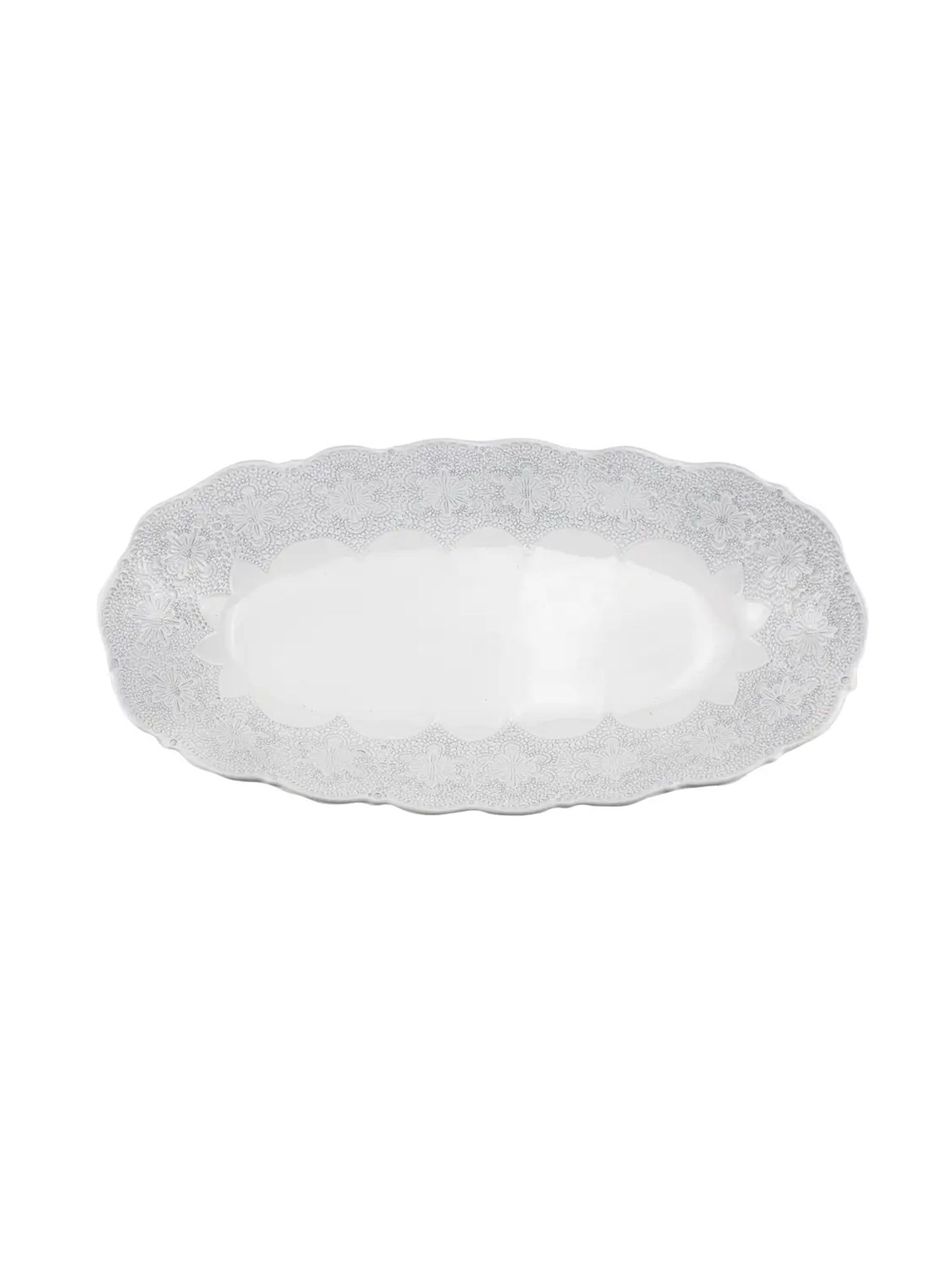 Arte Italica Merletto White Large Oval Bowl Weston Table