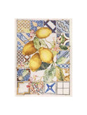 Azulejos Lemon Linen Kitchen Towel Weston Table