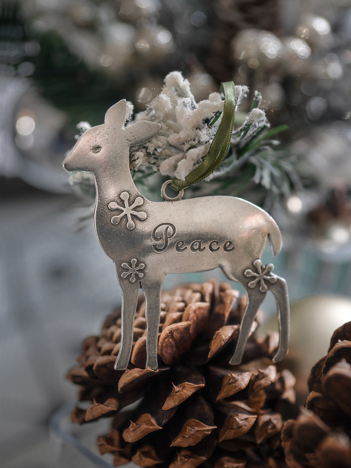 Beehive Handmade Peace Deer Ornament Weston Table