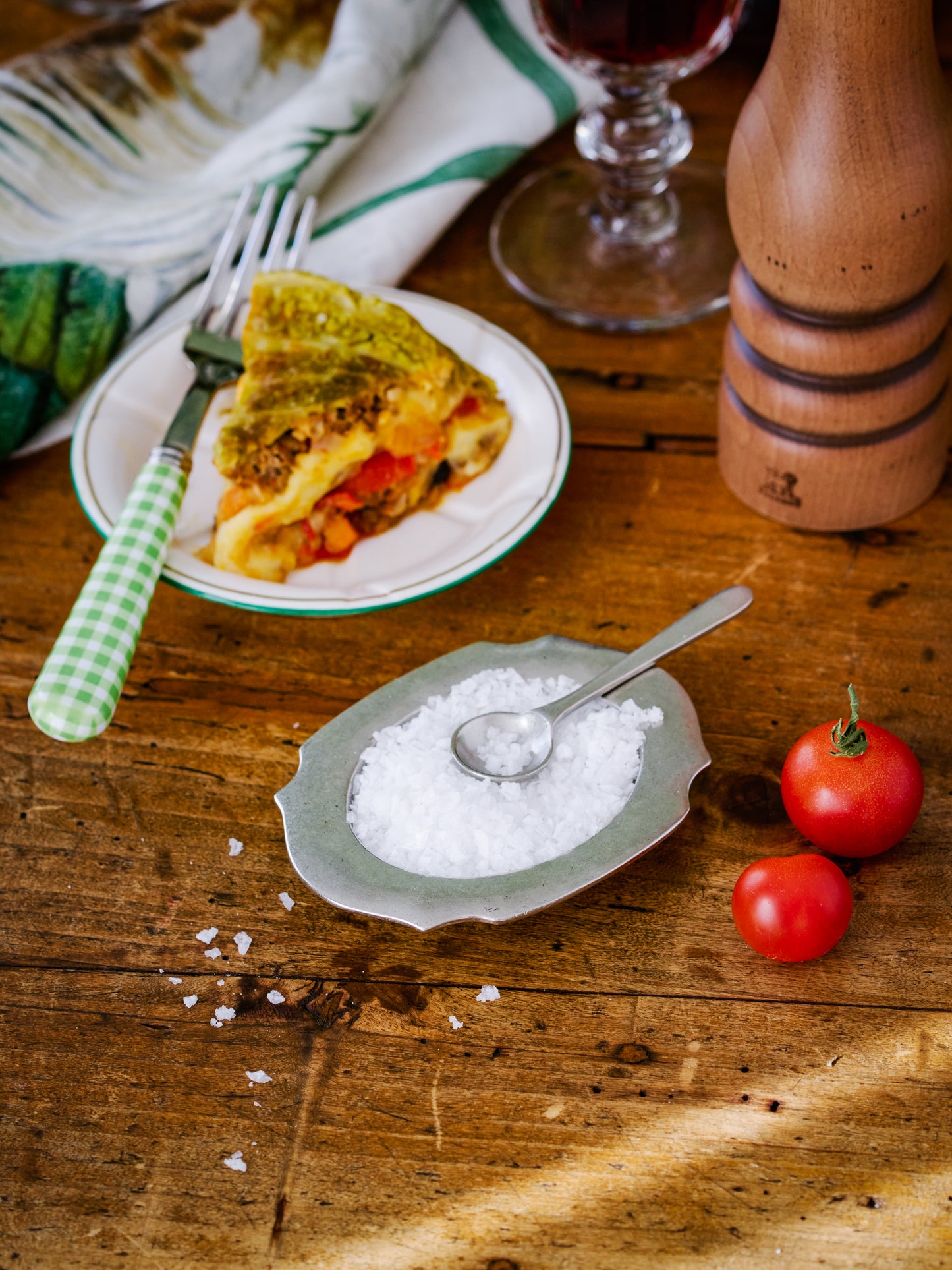 Beehive Handmade Salt Cellar & Spoon Weston Table