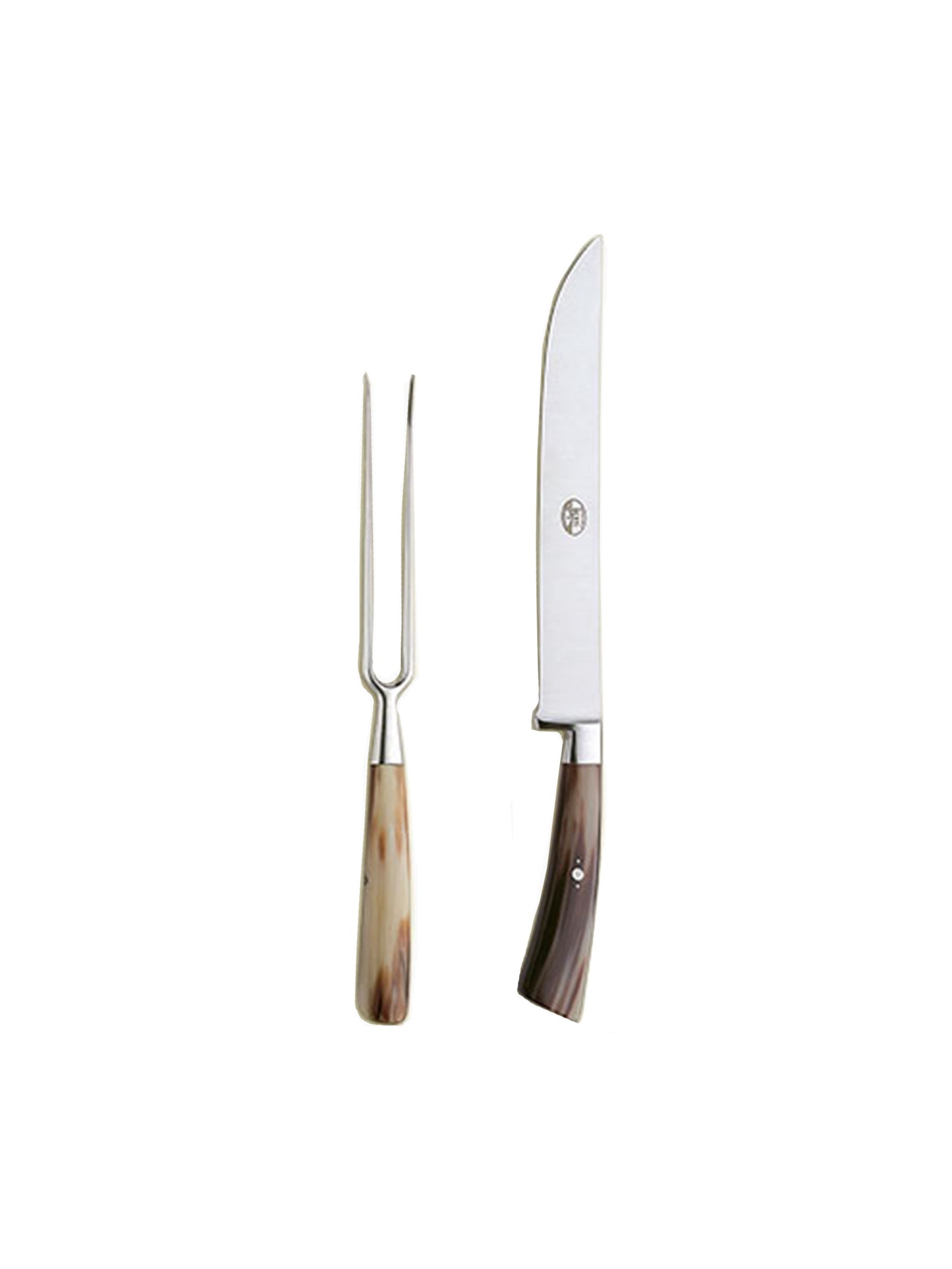 Coltellerie Berti Carving Set Ox Horn Weston Table