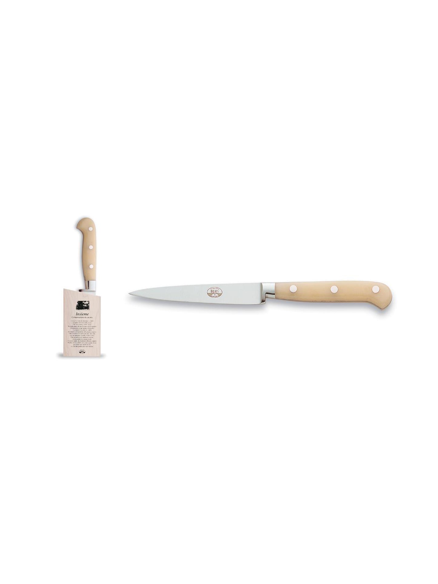 Coltellerie Berti Cutlery White Insieme Lucite Knives