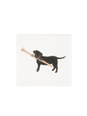 Black Lab with Skis Flour Sack Towel Weston Table