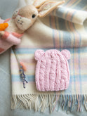 Bear Cable Pink Hand Knit Hat Weston Table