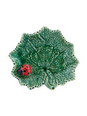 Bordallo Pinheiro Ragwort Leaf with Ladybug Plate Weston Table