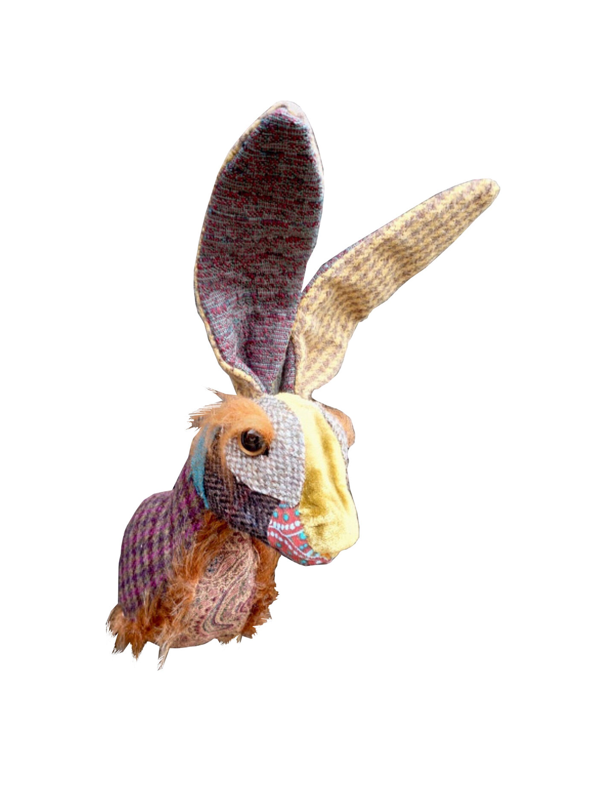 Tarten Rabbit Carola van Dyke Tweed Tartan Textile Rabbit | Fine Art & Wall Hangings ...