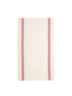  Charvet Editions Bistro Kitchen Towel Red and White Weston Table 