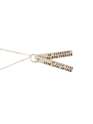 Chocolate & Steel Be Fearless Necklace 