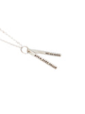 Chocolate & Steel Long-Bar Quote Necklace Michelle Obama