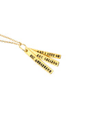 Chocolate & Steel Long-Bar Quote Necklace John Muir The Mountains Are Calling Gold Weston Table