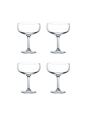  Crystal Cocktail Glasses with Stars Set of Four Weston Table 