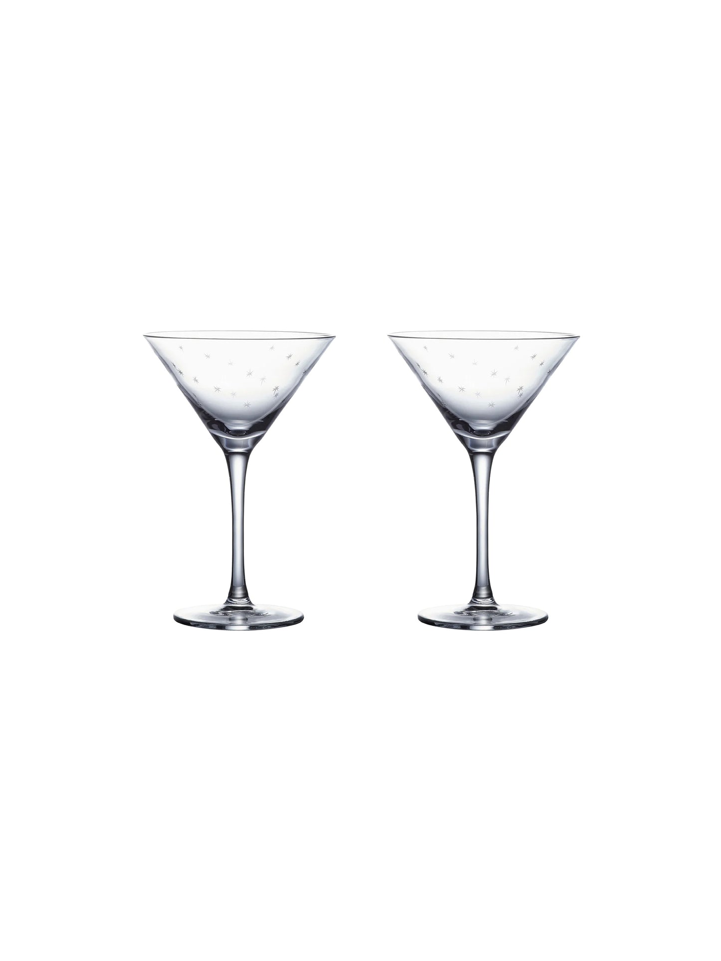 Crystal Martini Glass with Stars Set of Two Weston Table