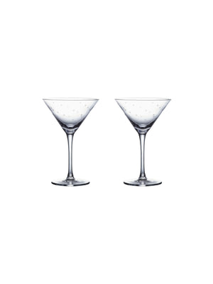  Crystal Martini Glass with Stars Set of Two Weston Table 