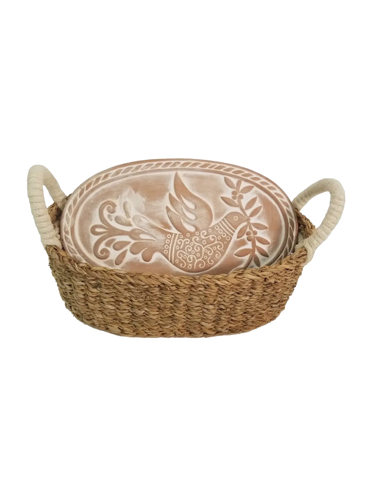 Dove-Bread-Warmer-and-Wicker-Basket-Oval-Weston-Table