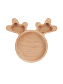 Eco-Friendly Wooden Reindeer Child 's Plate Weston Table