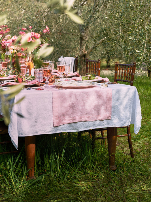 Edgartown Pink Linen Collection Weston Table