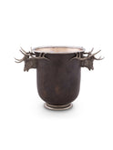 Elk Head Handle Bronze Ice Bucket Weston Table