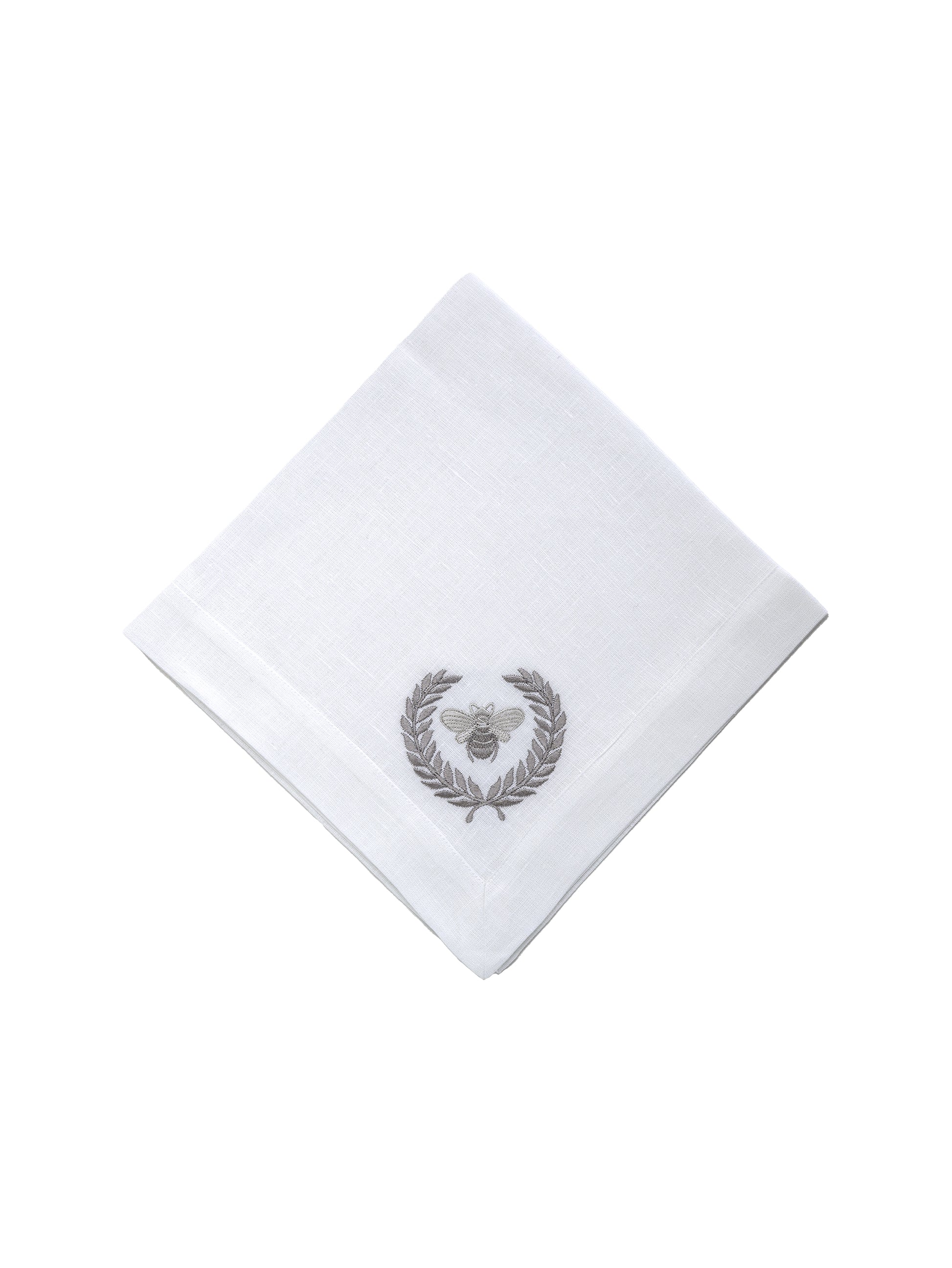 Embroidered Bee Linen Dinner Napkins Weston Table