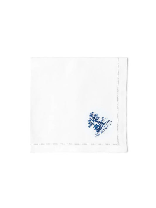 Embroidered Canton Blue Napkin Weston Table