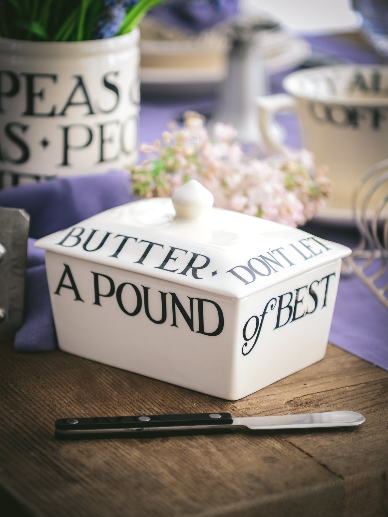 Shop Emma Bridgewater Black Toast Half a Pound Small Butter Dish at