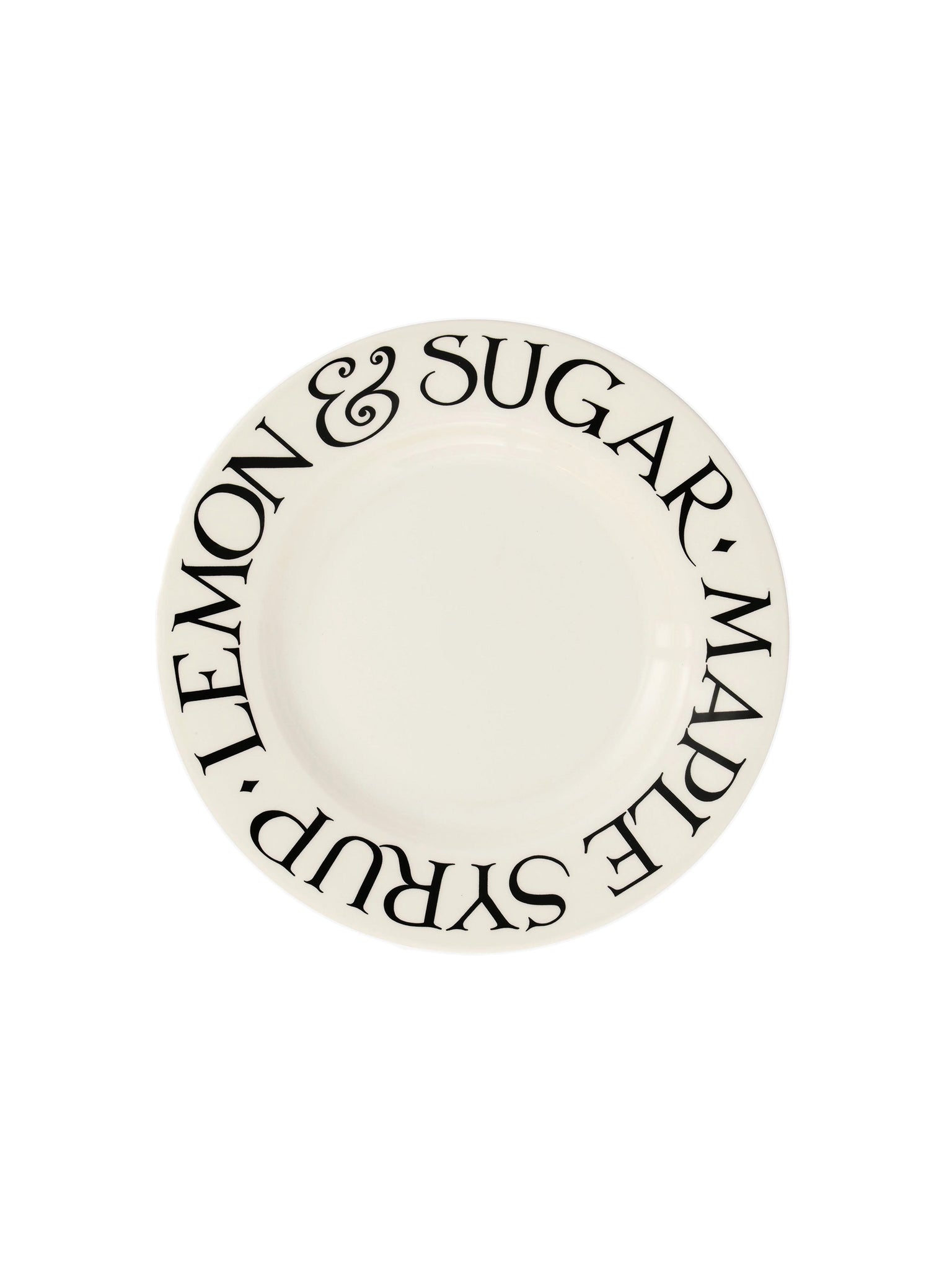 Emma Bridgewater Black Toast Lemon & Sugar 8.5 Inch Plate Weston Table