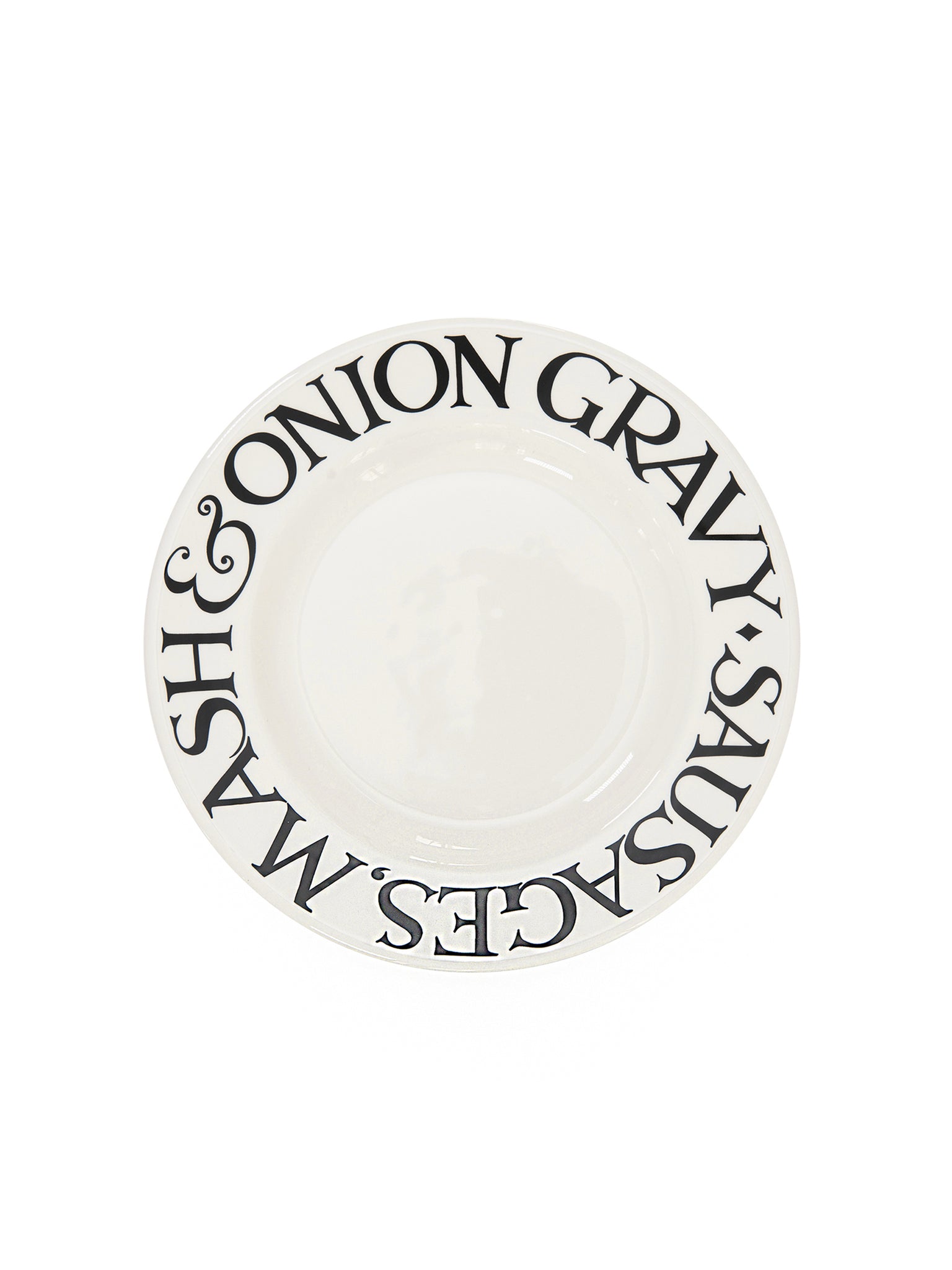 Emma Bridgewater Black Toast Sausages & Onion Gravy 10.5 Inch Plate Weston Table