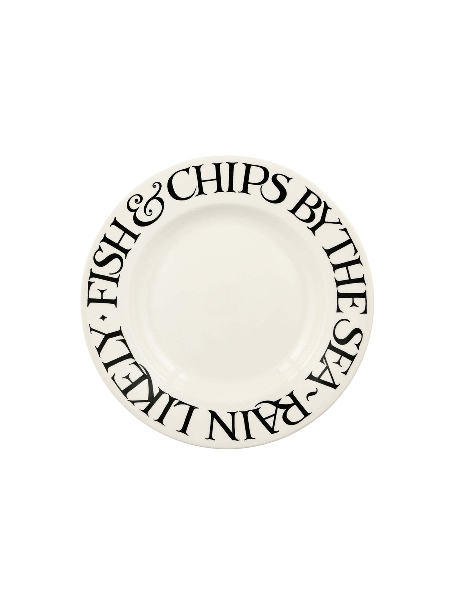 Emma Bridgewater Black Toast Fish & Chips 10.5 Inch Plate Weston Table