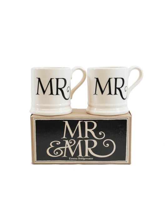 Emma Bridgewater Mrs and Mrs Half Pint Mugs Weston Table