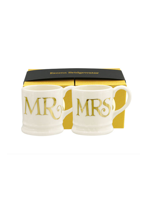 Emma Bridgewater Mr and Mr Tiny Gold Mugs Weston Table