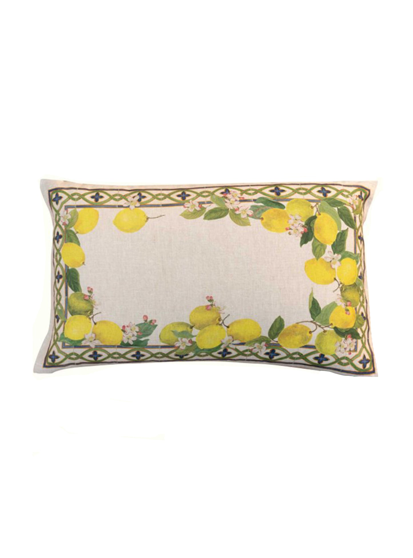 Etruscan Lemon Garden Linen Pillow Weston Table