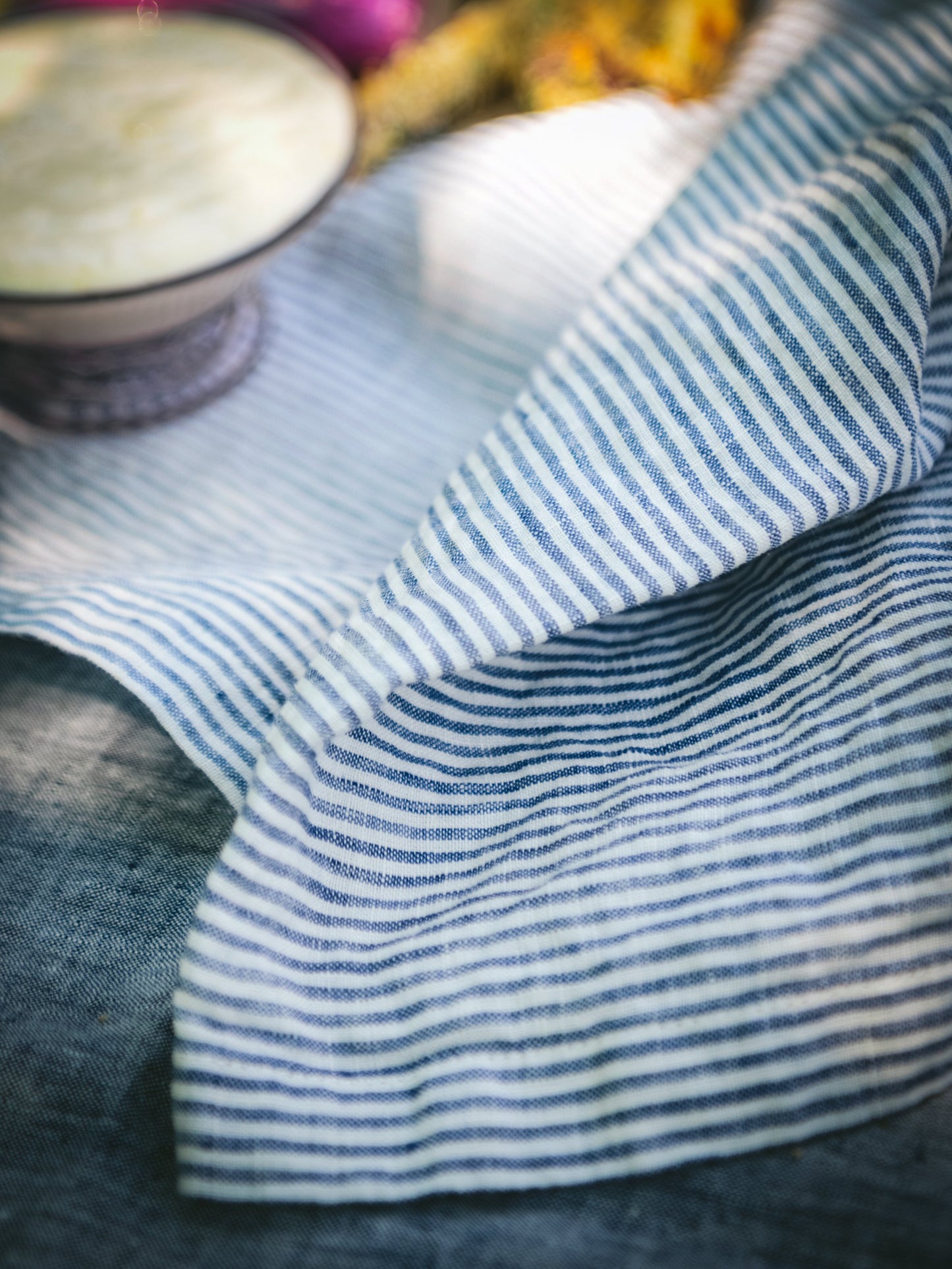 Cape Cod Navy Striped Linen Collection