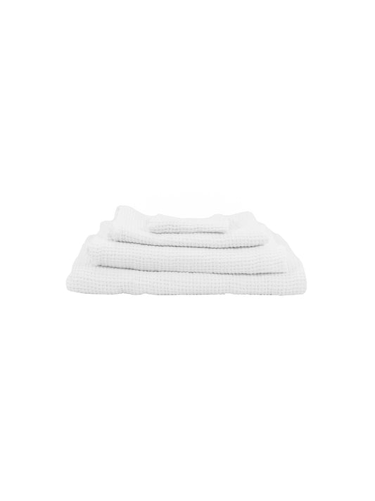 European White Luxury Waffle Weave Towel Collection Weston Table