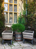European Wicker Basket Garden Wagon Weston Table