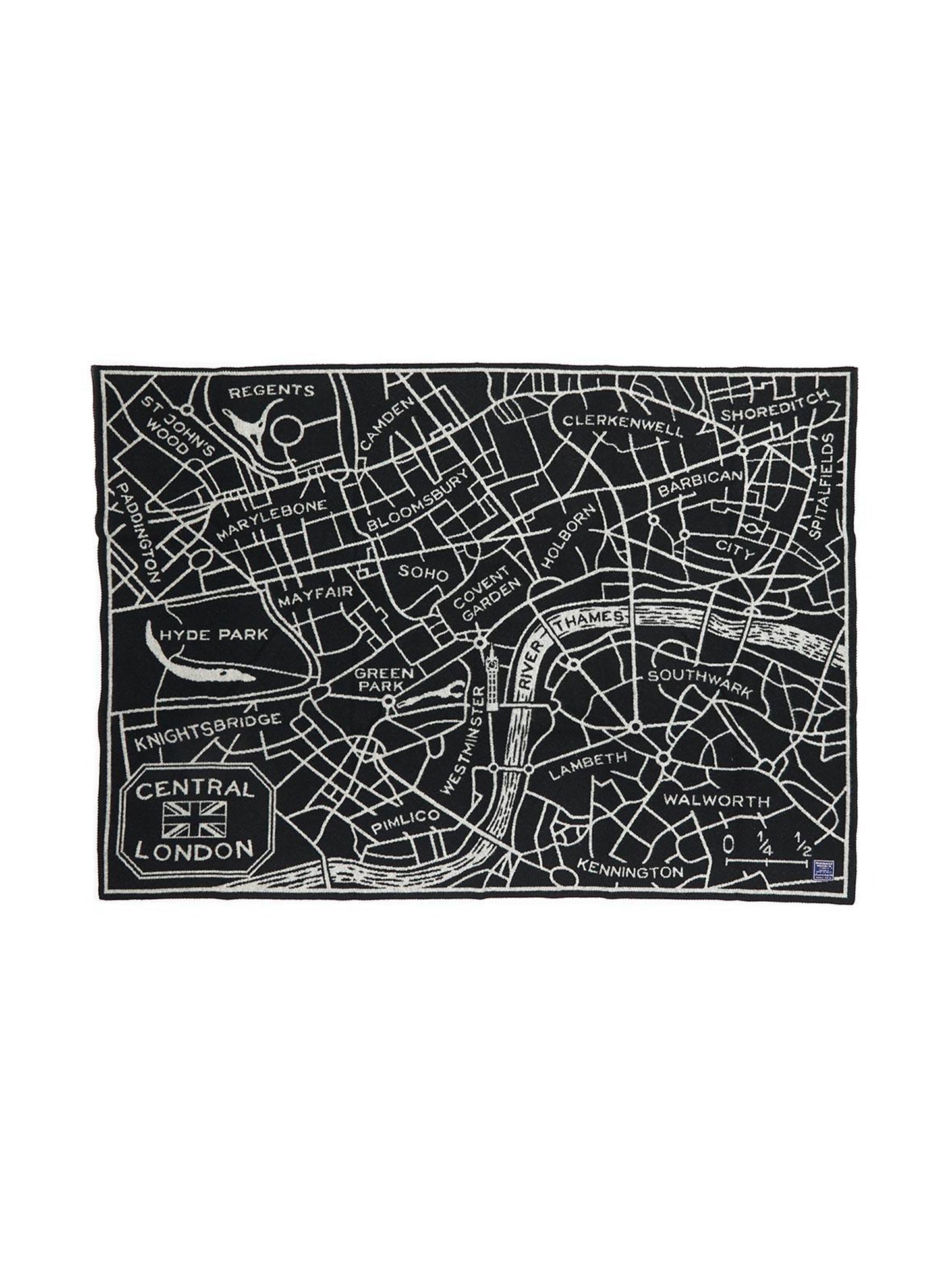 Faribault London Map Wool Throw Weston Table