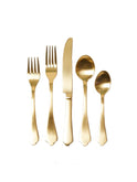 Farmhouse Pottery Essex Flatware Brushed Gold Weston Table