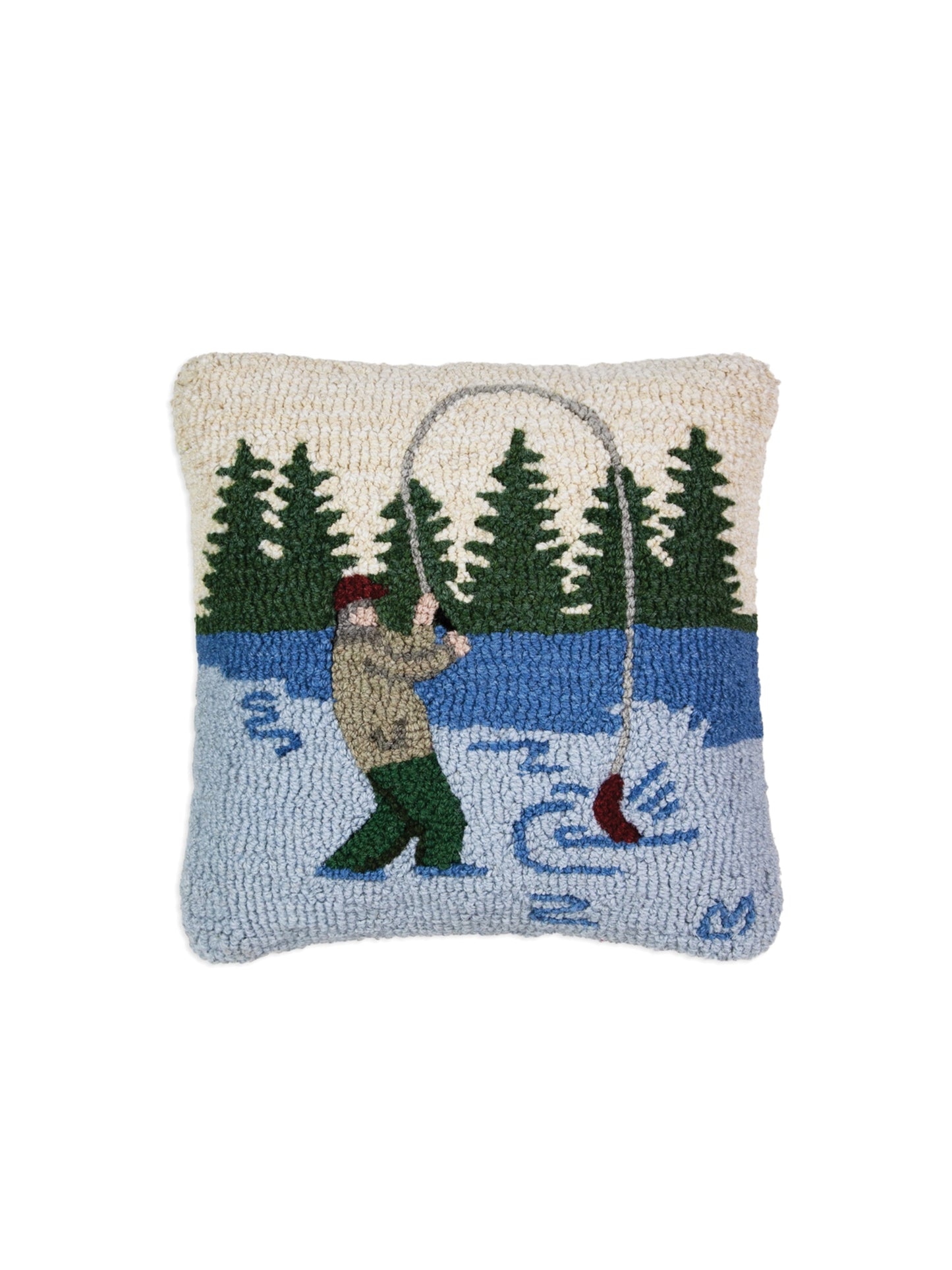 Fish Camp Hooked Wool Pillow Weston Table