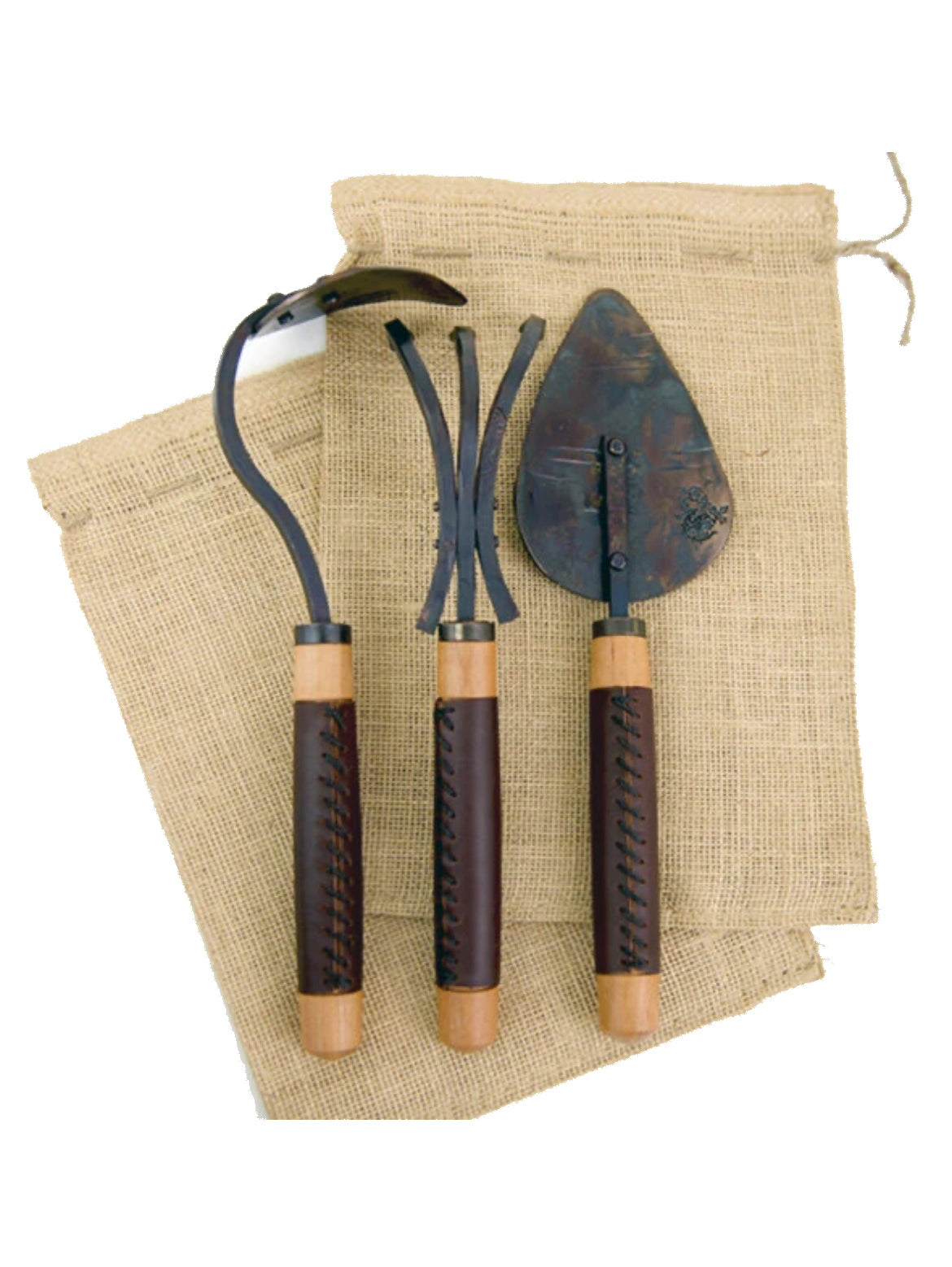Fisher Blacksmithing Limited Edition Cherry and Hand Stitched Leather Gift Set Weston Table
