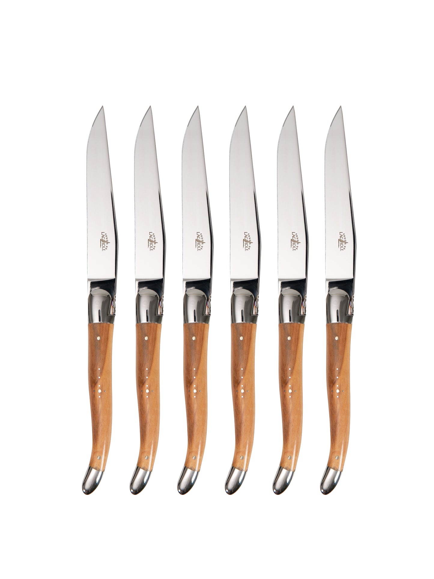 Forge de Laguiole Olive Wood Steak Knives Weston Table