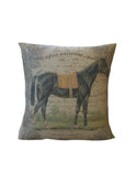 French Horse Burlap Pillow Weston Table