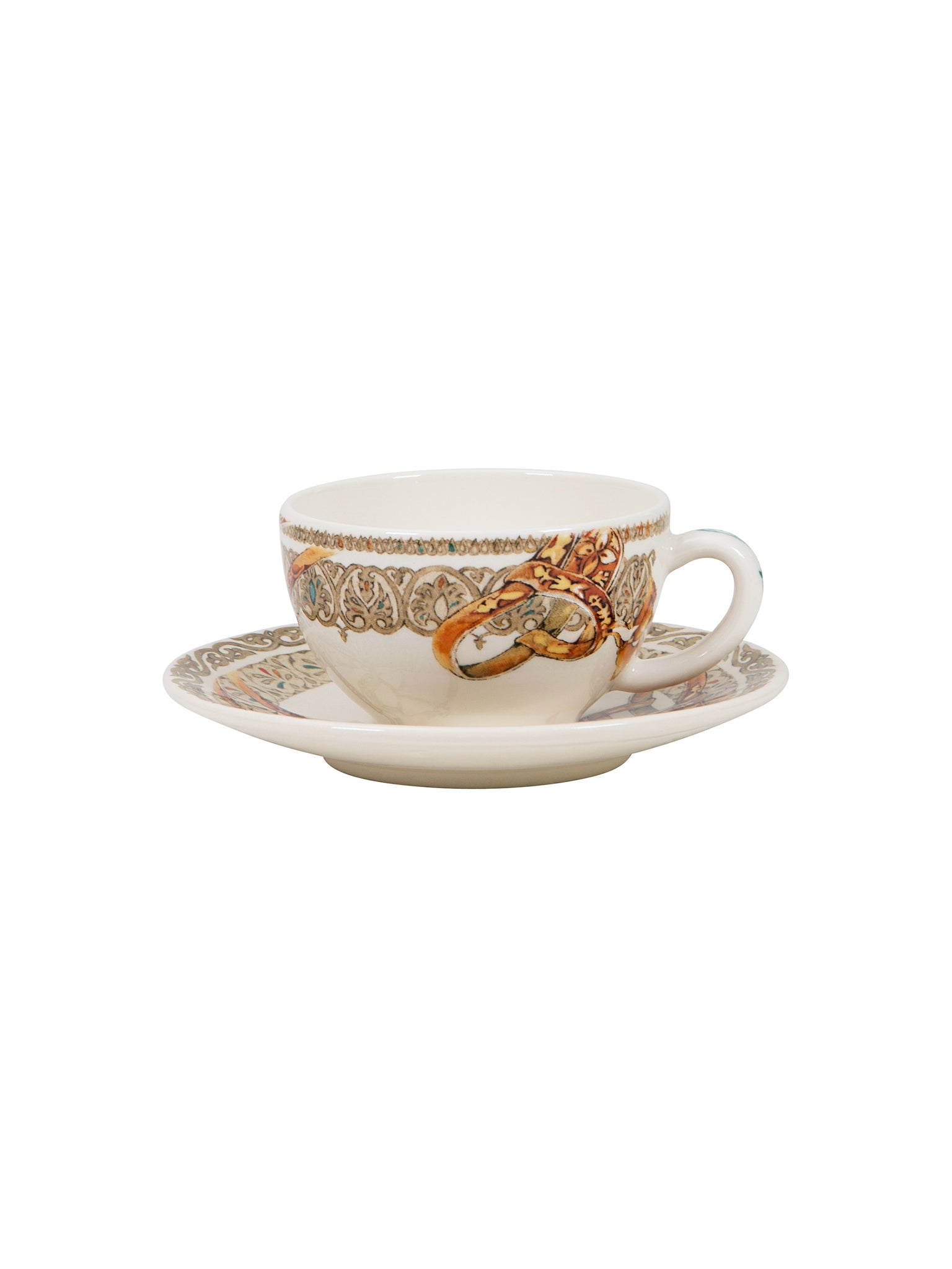 Gien Chevaux du Vent Breakfast Tea Cup and Saucer Weston Table