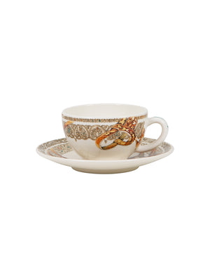  Gien Chevaux du Vent Breakfast Tea Cup and Saucer Weston Table 