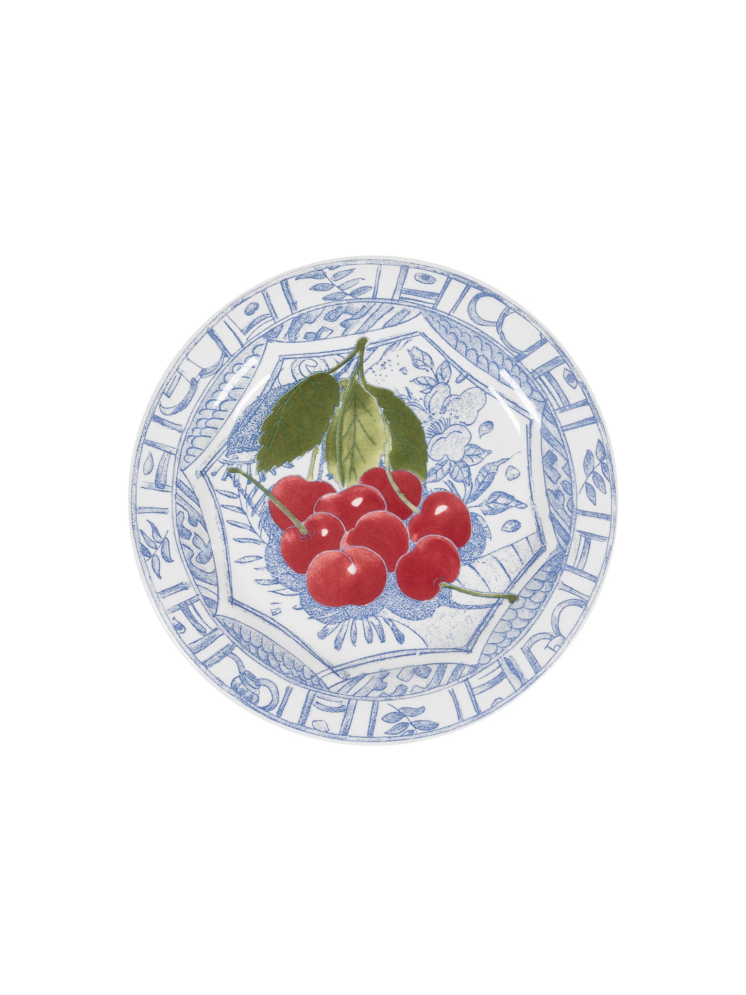 Gien Oiseau Blue Fruits Canape Plate Cherries Weston Table