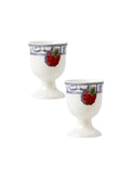 Gien Oiseau Blue Fruits Egg Cups Weston Table