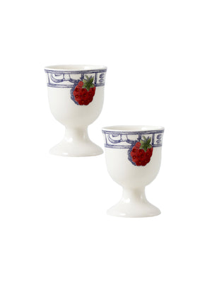  Gien Oiseau Blue Fruits Egg Cups Weston Table 