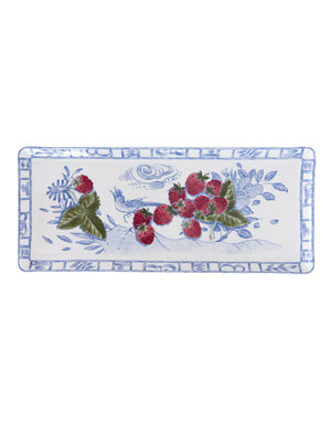  Gien Oiseau Blue Fruits Oblong Tray Weston Table 