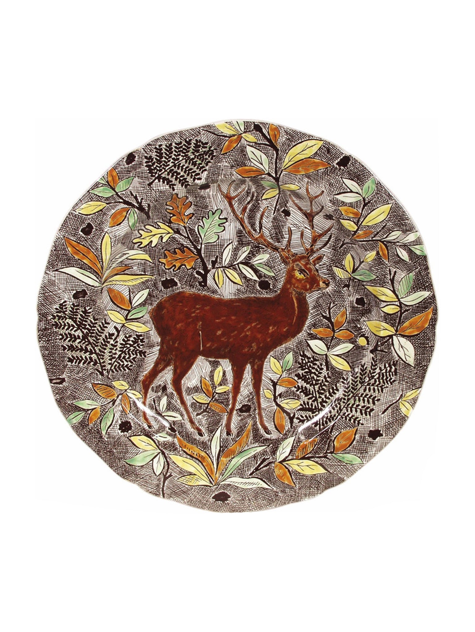 Gien Rambouillet Stag Round Flat Dish Weston Table